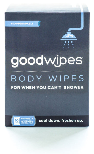 Good Wipes for Guys- Refreshing Body Wipes When You Can't Shower with Tea Tree Oil, Cooling Peppermint